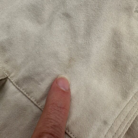 Vintage Chore Jacket Coat Basic Editions Plus 1X Beige Plaid Lining Corduroy 90s - Picture 6 of 12